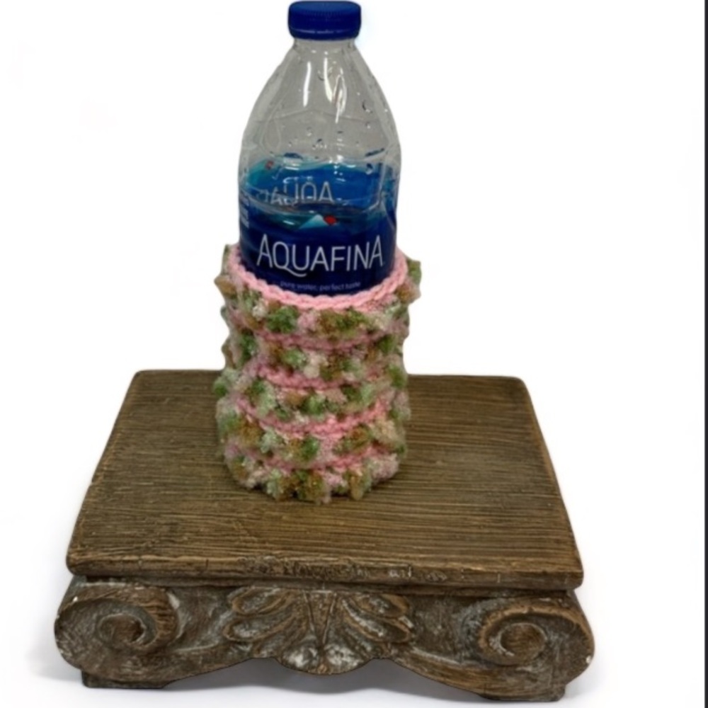 Pastel Crochet Koozie Pink Green | Coozie | NEW Handcrafted Made to Order